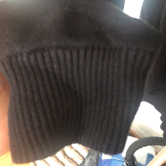 Michael Kors Black Cotton Quarter Zip Sweater Sz M - Picture 6 of 13